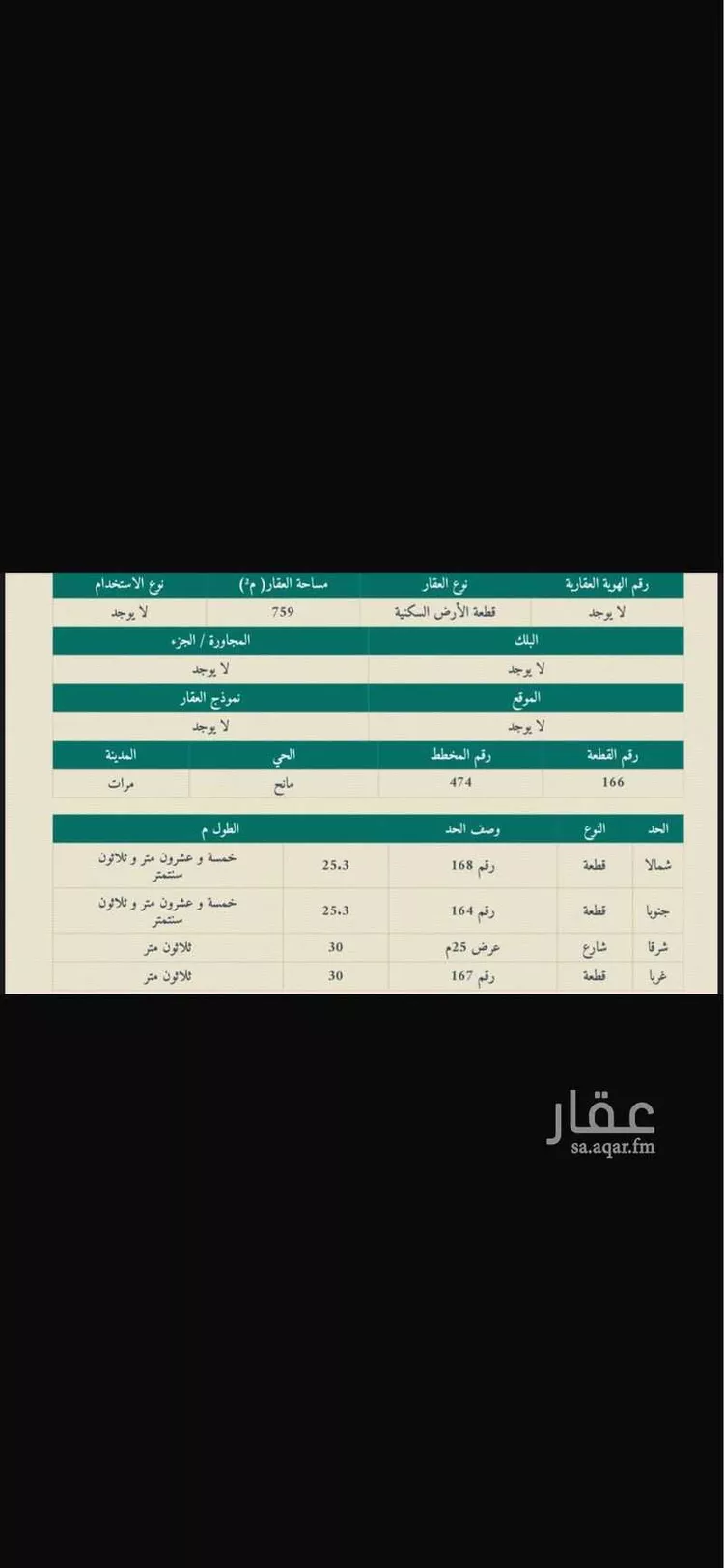 أرض للبيع في شارع عبدالرحمن بن صعصعة ، حي الربوة ، مرات ، مرات