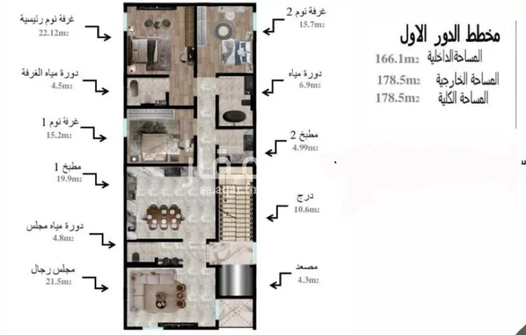 دور للبيع في شارع زيد بن معاوية, حي ملهم, مدينة ملهم, منطقة الرياض