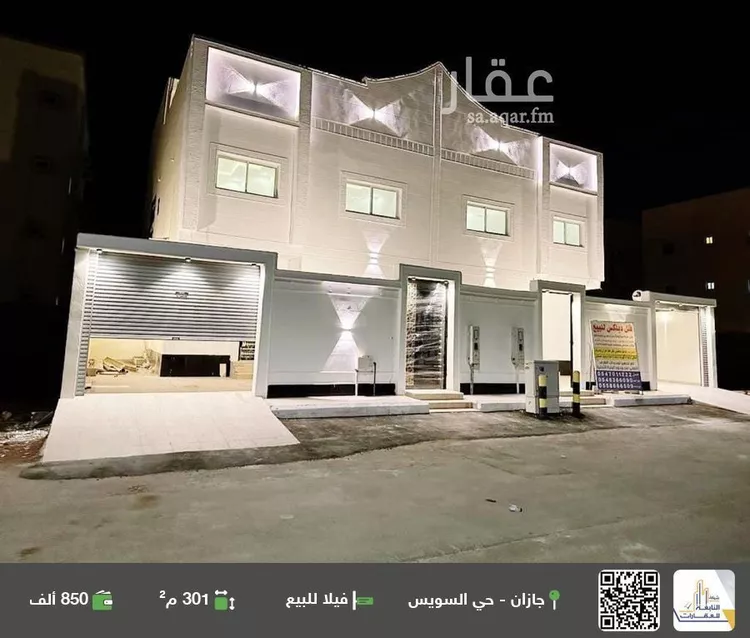 فيلا للبيع في شارع ابي رمح, حي السويس 2, مدينة جازان, منطقة جازان