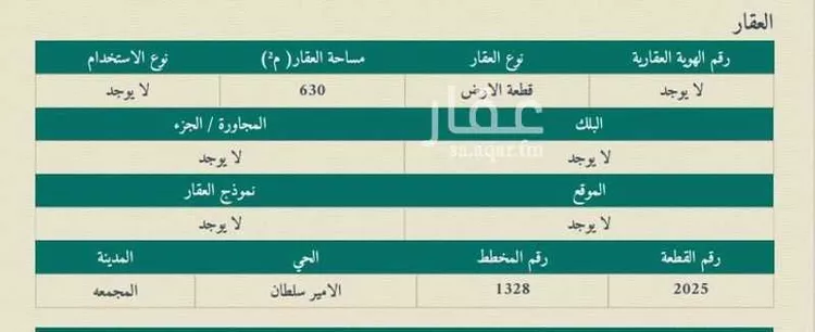 أرض للبيع في شارع داود ابن بلال ابن احيحة, حي الأمير سلطان بن عبدالعزيز, مدينة المجمعه, منطقة الرياض صورة 3