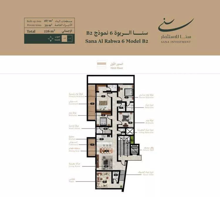 دور للبيع في شارع مرات, حي الربوة, مدينة الرياض, منطقة الرياض صورة 5