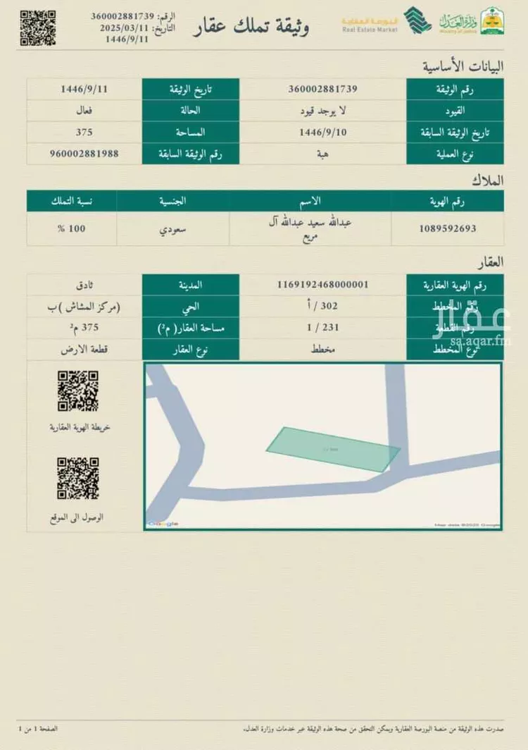 أرض للبيع في شارع مشاش السهول 386 ، مشاش السهول ، ثادق