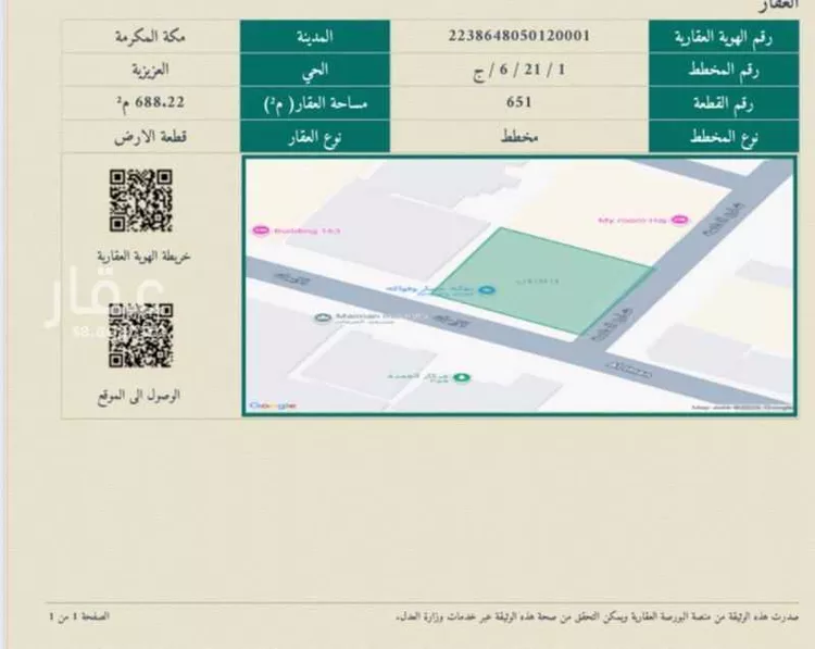 عمارة للبيع في شارع الايمان ، حي المشاعر ، مكة ، منطقة مكة المكرمة