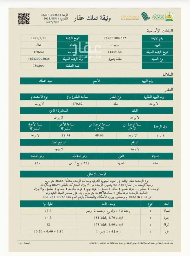 شقة للبيع في شارع المروة, حي المروة, مدينة جدة, منطقة مكة المكرمة صورة 2