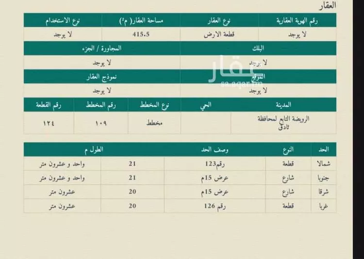 أرض للبيع في شارع مخطط الاراضي البيضاء 19, حي مخطط الاراضي البيضاء3, مدينة ثادق, منطقة الرياض صورة 3