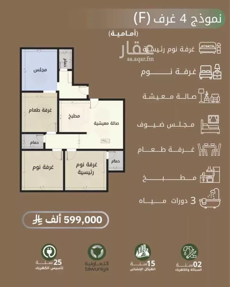 شقة للبيع في شارع مناره بني سهم, حي السلامة, مدينة جدة, منطقة مكة المكرمة صورة 2