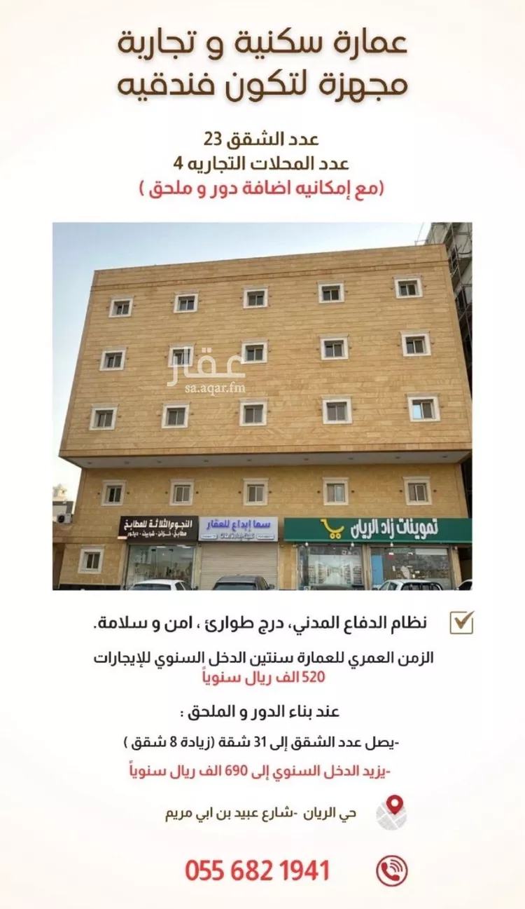 عمارة للبيع في شارع عبيد بن ابي مريم, حي الريان, مدينة جدة, منطقة مكة المكرمة
