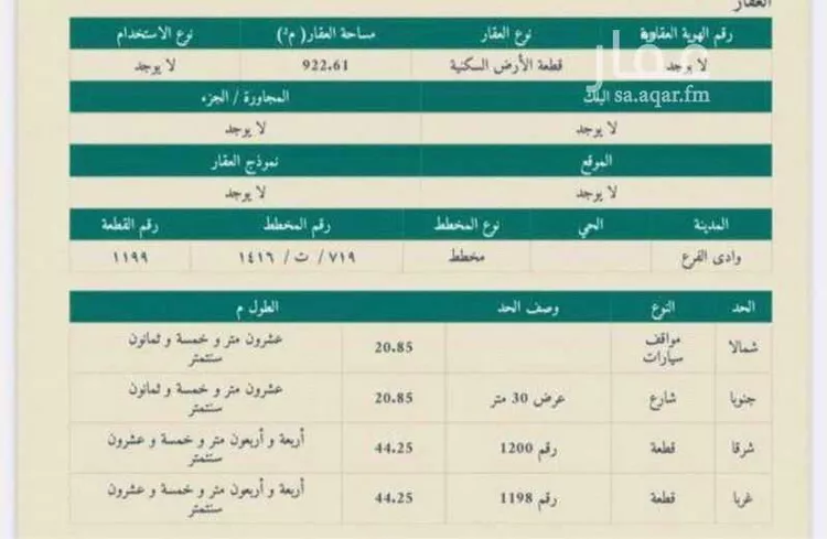 أرض للبيع في شارع عمر ابن اسحاق, حي مخطط وادي  الفرع, مدينة وادي  الفرع, منطقة المدينة المنورة