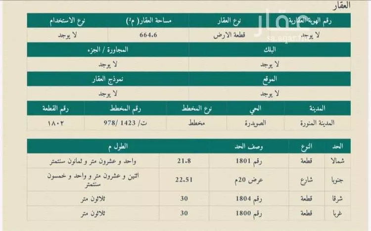 أرض للبيع في شارع احمد بن عمر, حي الصويدرة, مدينة المدينة المنورة, منطقة المدينة المنورة