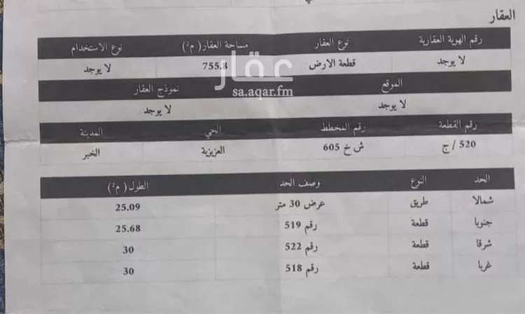 أرض للبيع في الخبر