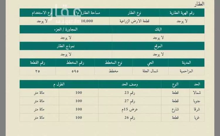 أرض للبيع في حي مصيقره القديمه, مدينة مصيقره القديمه, منطقة الرياض صورة 2