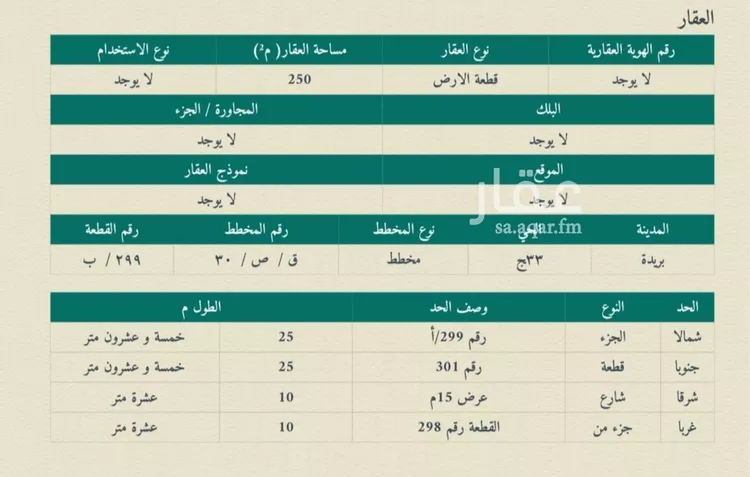 أرض للبيع في شارع اسعد بن حارثة الانصاري, حي 33ج, مدينة البصر, منطقة القصيم