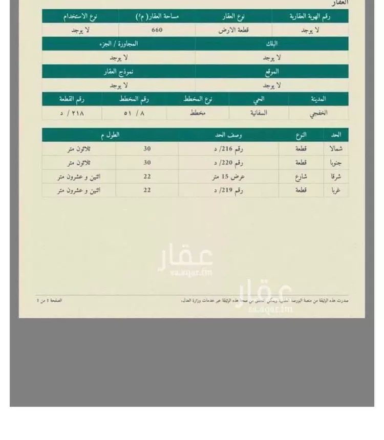 أرض للبيع في شارع 17938846, حي السفانيه, مدينة السفانيه, المنطقة الشرقية