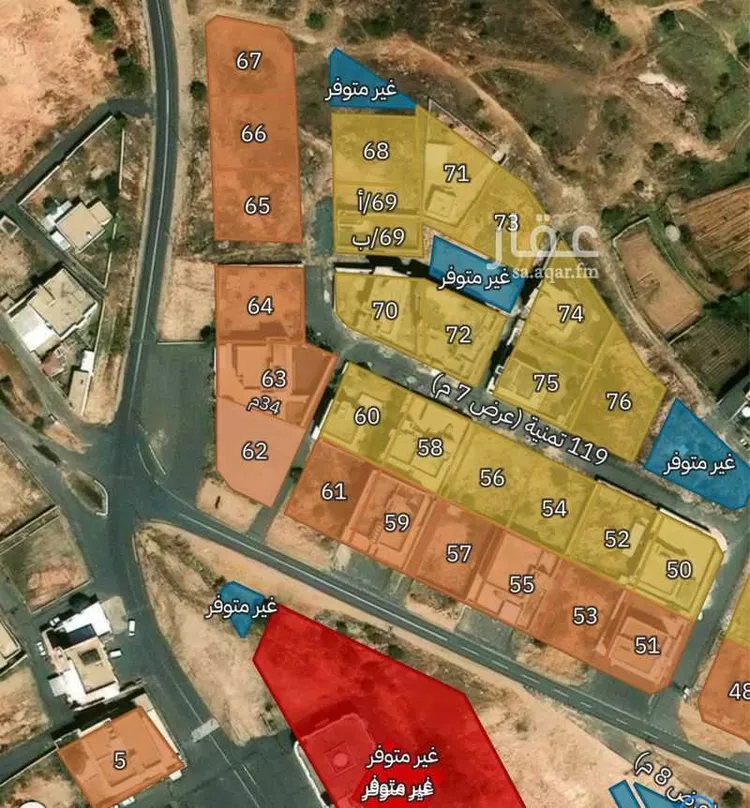 أرض للبيع في شارع 119 تمنية, حي تمنية, مدينة أبها, منطقة عسير