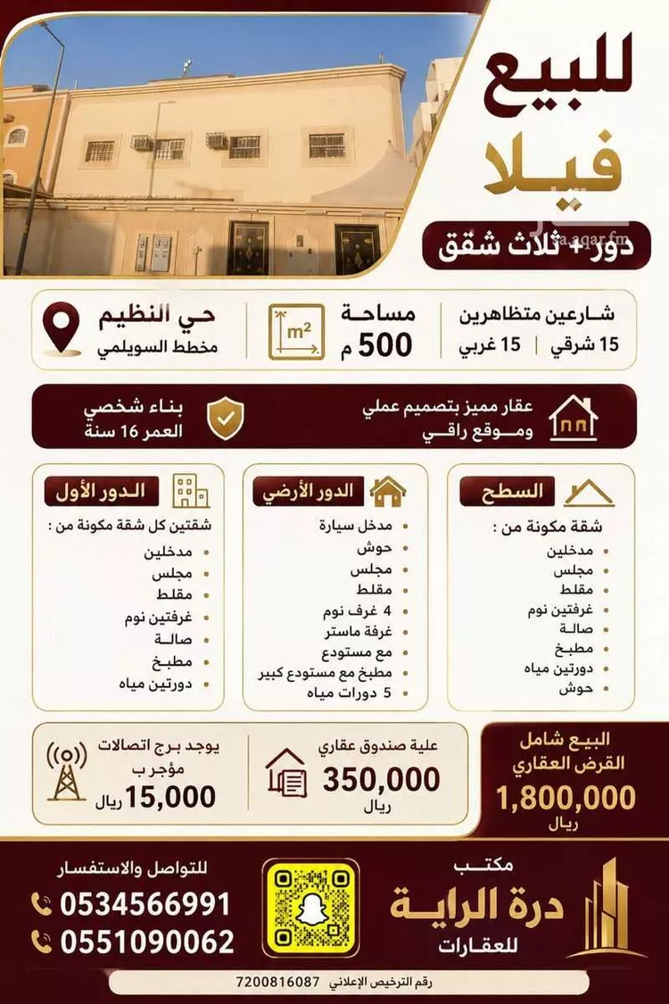 فيلا للبيع في شارع الحجا, حي النظيم, مدينة الرياض, منطقة الرياض