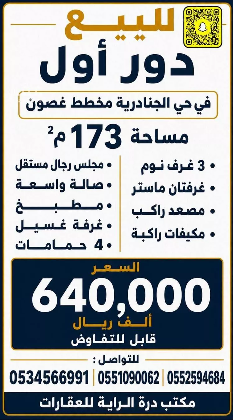 Apartment for Sale in Riyadh Al Janadriyah