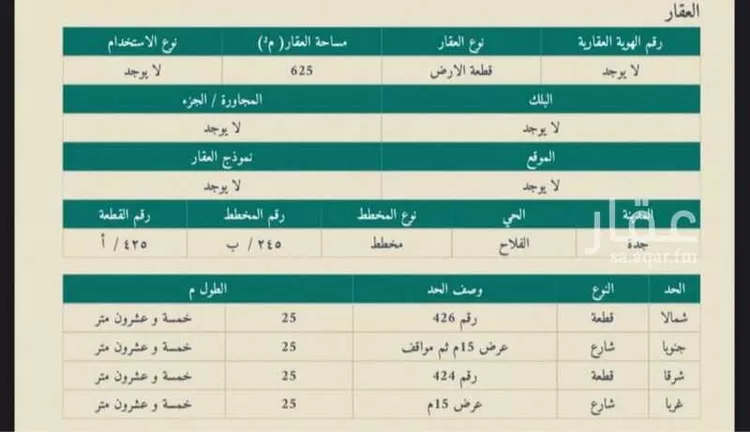 أرض للإيجار في شارع بكر المزني, حي الفلاح, مدينة جدة, منطقة مكة المكرمة