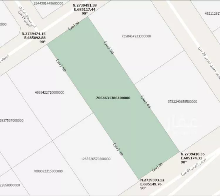 أرض للبيع في شارع خريص الفرعي, حي النهضة, مدينة الرياض, منطقة الرياض صورة 2