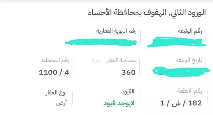 أرض للبيع في حي الورود الثاني, مدينة الاحساء, المنطقة الشرقية صورة 2