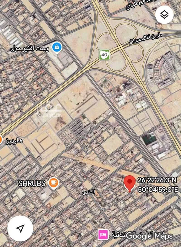 أرض للبيع في شارع محمد بن احمد, حي الندى, مدينة الدمام, المنطقة الشرقية