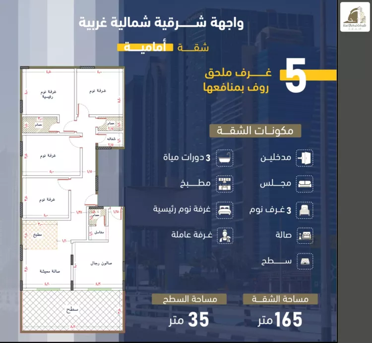 شقة للبيع في شارع انس ابن ظهير, حي النعيم, مدينة جدة, منطقة مكة المكرمة 2