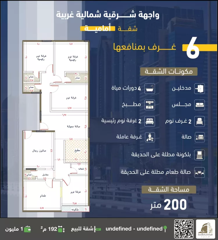شقة للبيع في شارع انس ابن ظهير, حي النعيم, مدينة جدة, منطقة مكة المكرمة