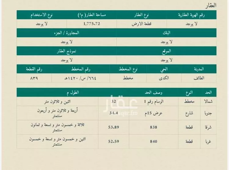 Land for Sale in Taif Al Wesam صورة 3