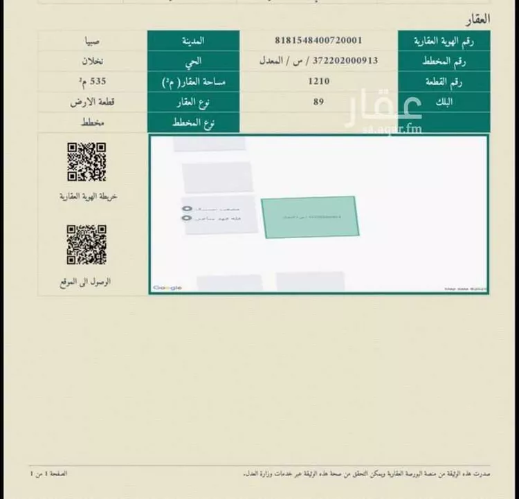 أرض للبيع في مدينة اللخبصية, منطقة جازان
