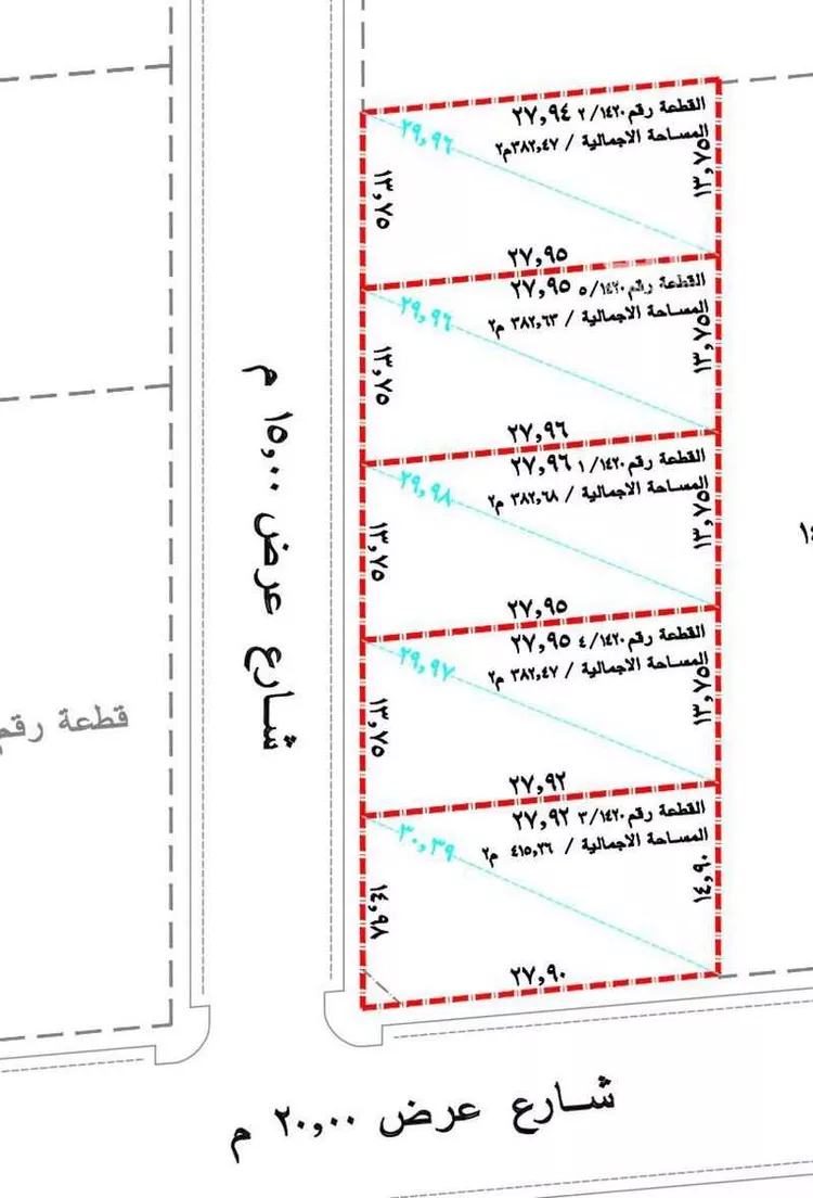 أرض للبيع في شارع الخديد, حي الرحاب, مدينة بريدة, منطقة القصيم صورة 2