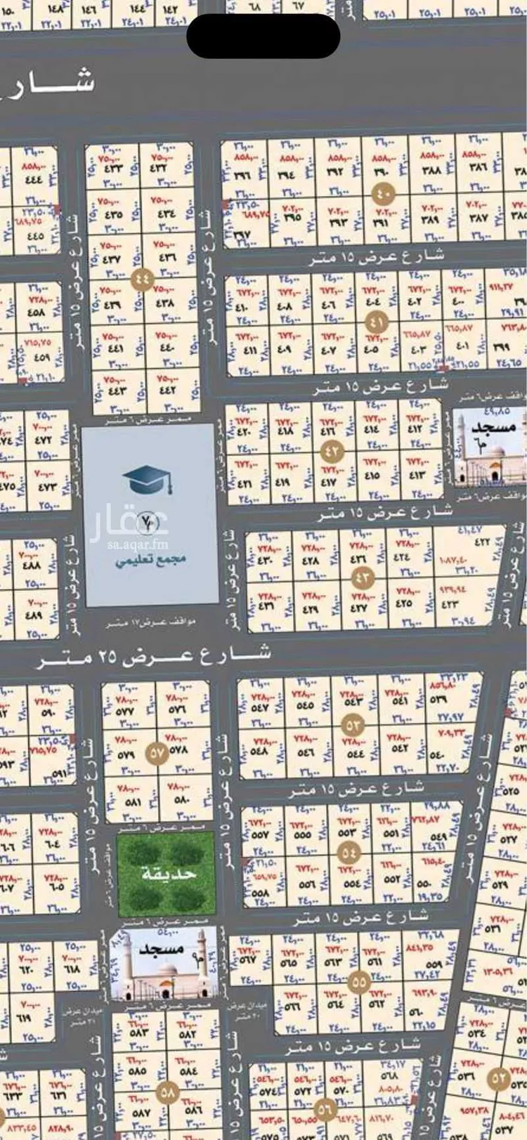 أرض للبيع في شارع الفاروق 71, حي الإزدهار, مدينة بريدة, منطقة القصيم 1 صورة