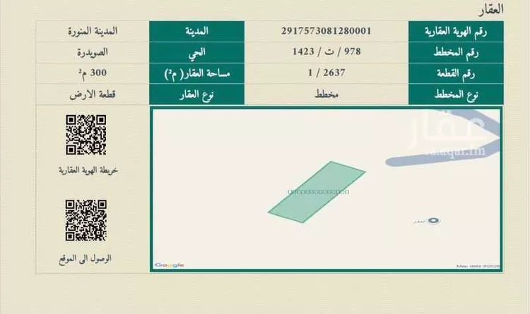أرض للبيع في شارع عبدالرزاق عفيف, حي الصويدرة, مدينة المدينة المنورة, منطقة المدينة المنورة صورة 2