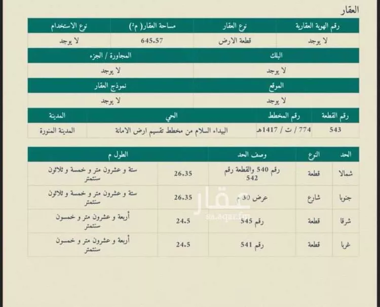 أرض للبيع في شارع حنظلة ابن سنان, حي السلام, مدينة المدينه المنوره, منطقة المدينة المنورة