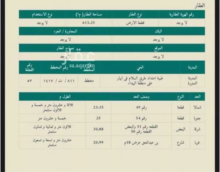 أرض للبيع في شارع ابن عبدالحق, حي طيبة, مدينة المدينه المنوره, منطقة المدينة المنورة