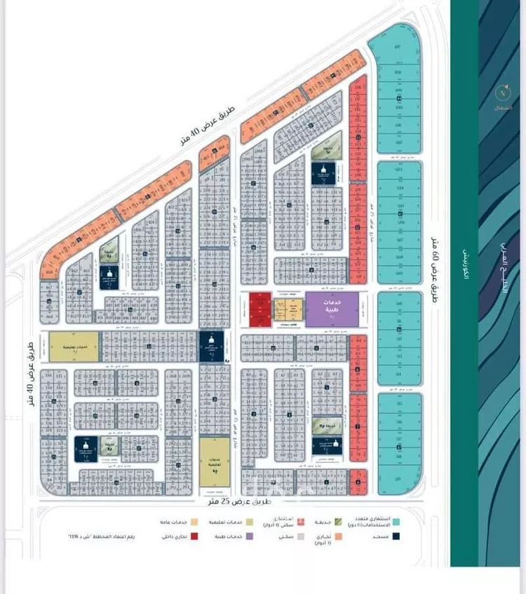 أرض للبيع في شارع ابو زكريا الأندلسي, حي النورس, مدينة الدمام, المنطقة الشرقية صورة 3