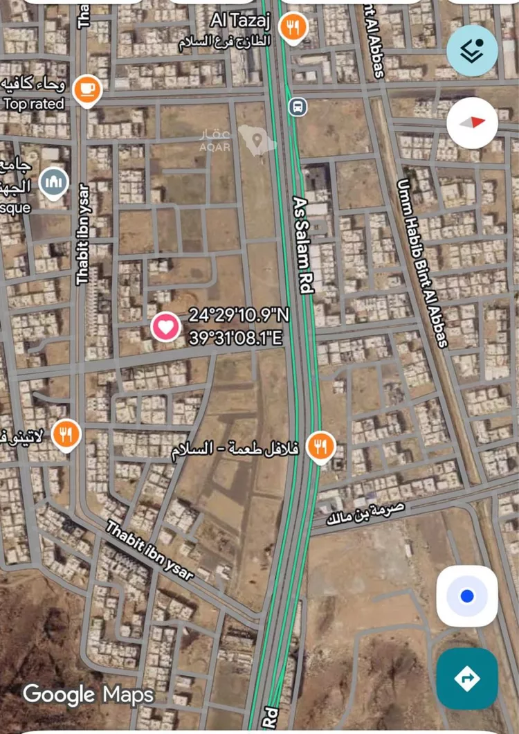 أرض للبيع في شارع الحارث بن قموم البهزي, حي السلام, مدينة المدينة المنورة, منطقة المدينة المنورة 2