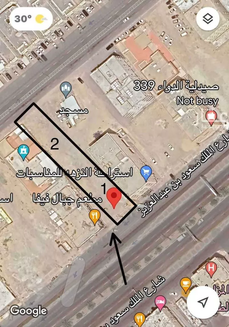 أرض للإيجار في شارع طريق الملك سعود الفرعي, حي النور, مدينة الدمام, المنطقة الشرقية صورة 3