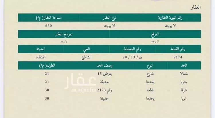 أرض للبيع في القنفذة ، القنفذة