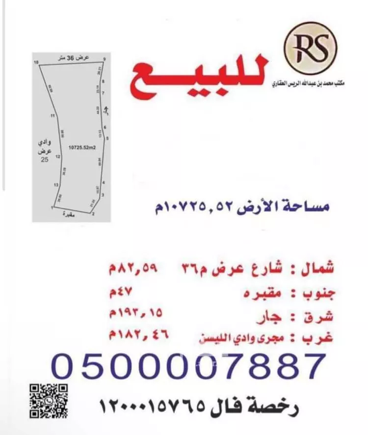 أرض للبيع في شارع الأمير فهد بن فيصل بن فرحان آل سعود, حي البديعة, مدينة الرياض, منطقة الرياض صورة 2