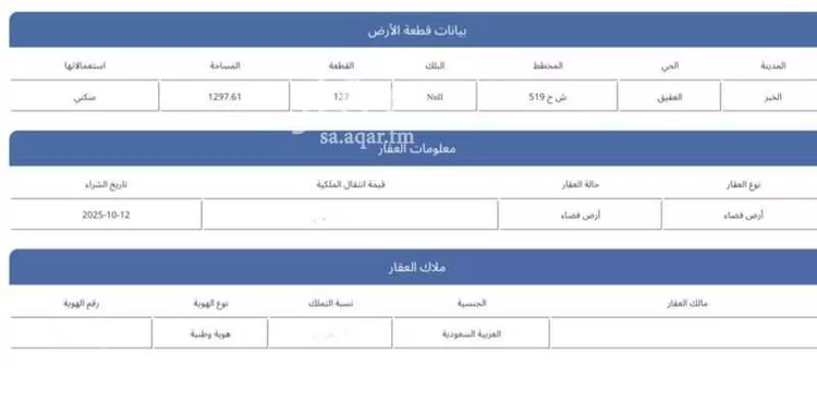 أرض للبيع في شارع الصحابه, حي العقيق, مدينة الخبر, المنطقة الشرقية