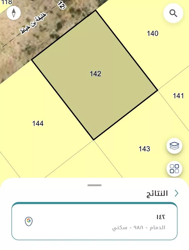 أرض للبيع في شارع خليفه الخياط, حي الندى, مدينة الدمام, المنطقة الشرقية صورة 2