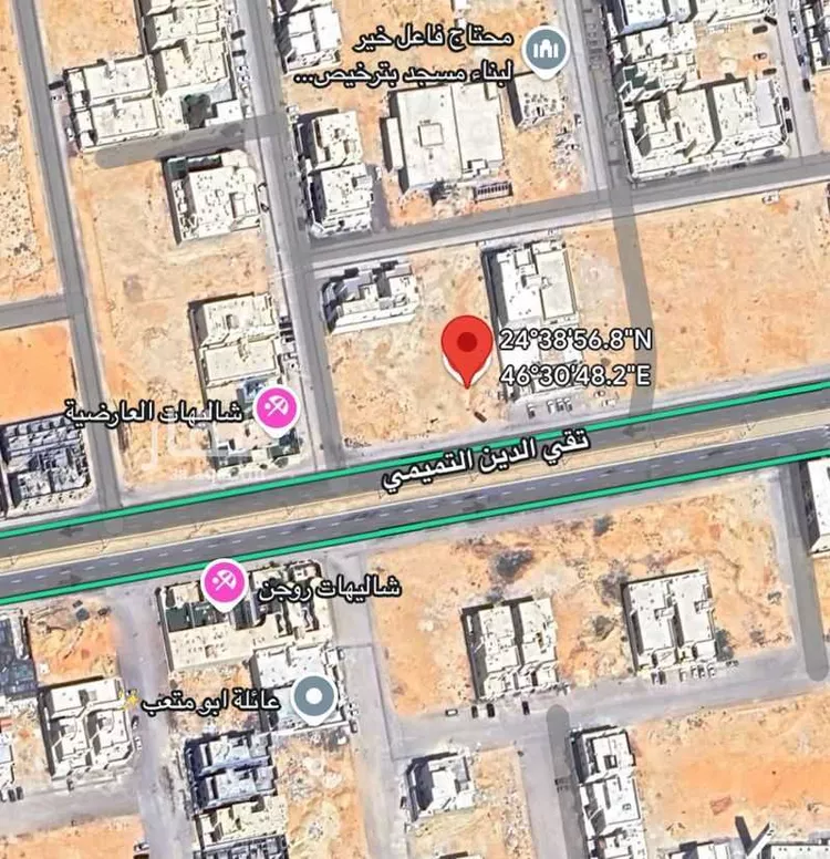 أرض للإيجار في شارع تقي الدين التميمي, حي المهدية, مدينة الرياض, منطقة الرياض