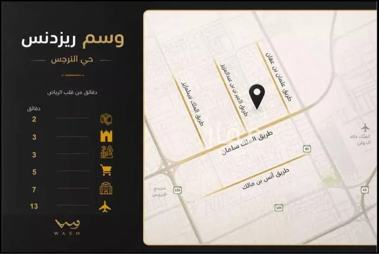 شقة للبيع في شارع عبدالرحيم الحريمي, حي النرجس, مدينة الرياض, منطقة الرياض 6