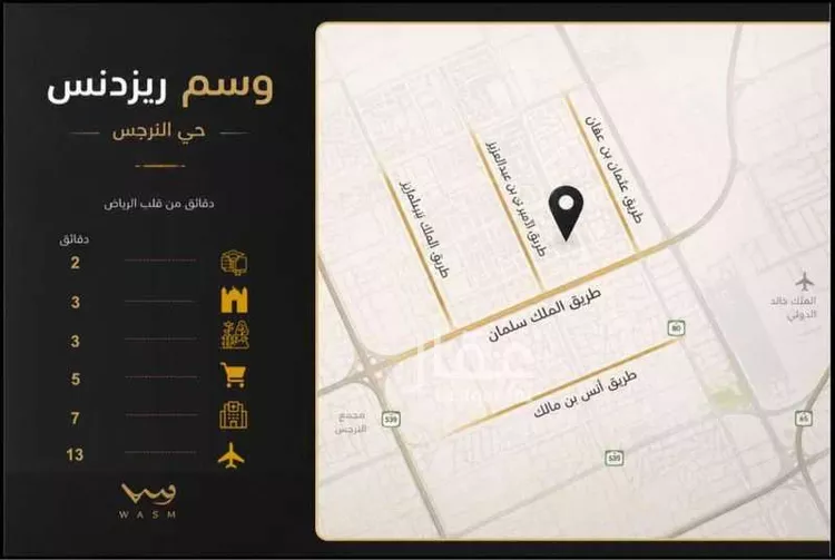 شقة للبيع في شارع عبدالرحيم الحريمي, حي النرجس, مدينة الرياض, منطقة الرياض 6