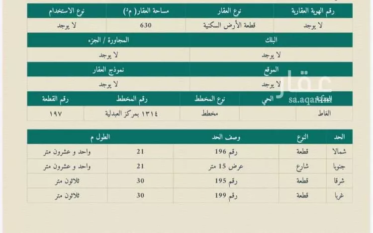 Land for Sale in Al Ghat Al Andalus