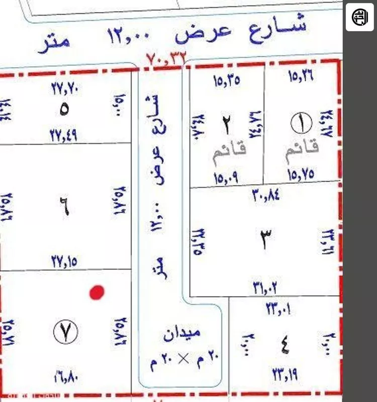 أرض للبيع في حي الخضر, مدينة بريدة, منطقة القصيم