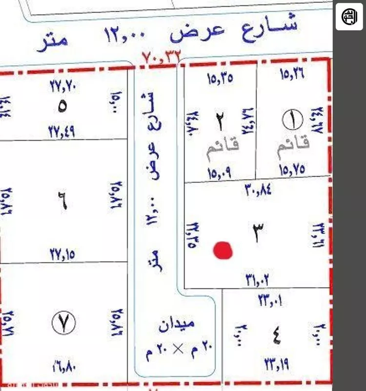 أرض للبيع في شارع 1444, حي الخضر, مدينة بريدة, منطقة القصيم