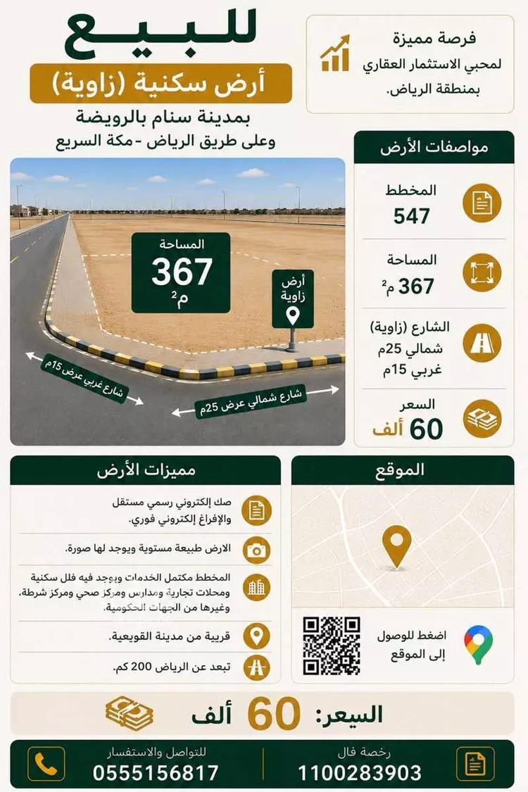 أرض للبيع في شارع سنام 186, حي سنام, مدينة سنام, منطقة الرياض