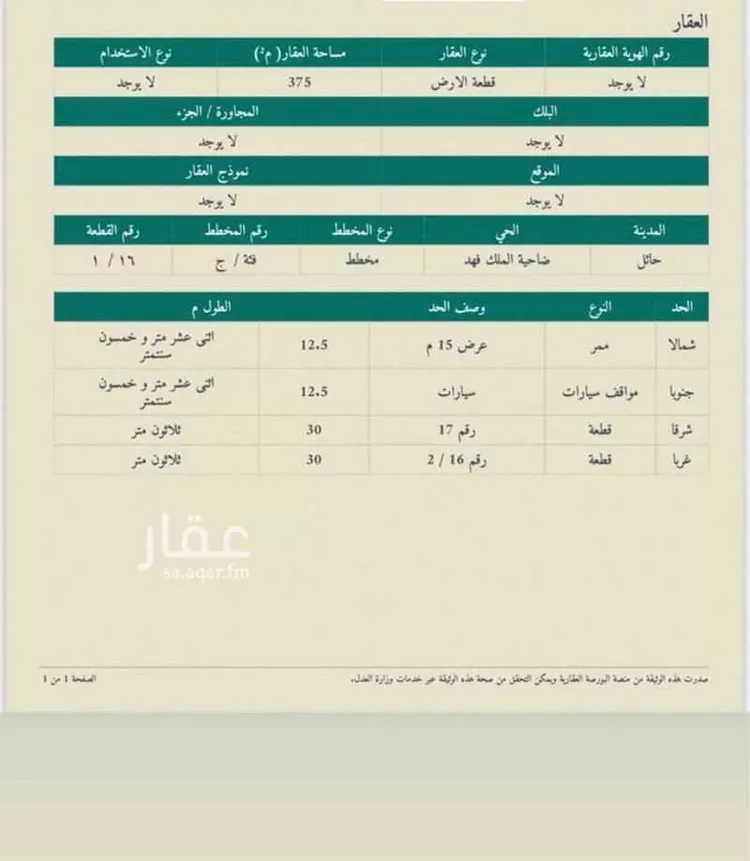 Land for Sale in Hail Al Suwaflah