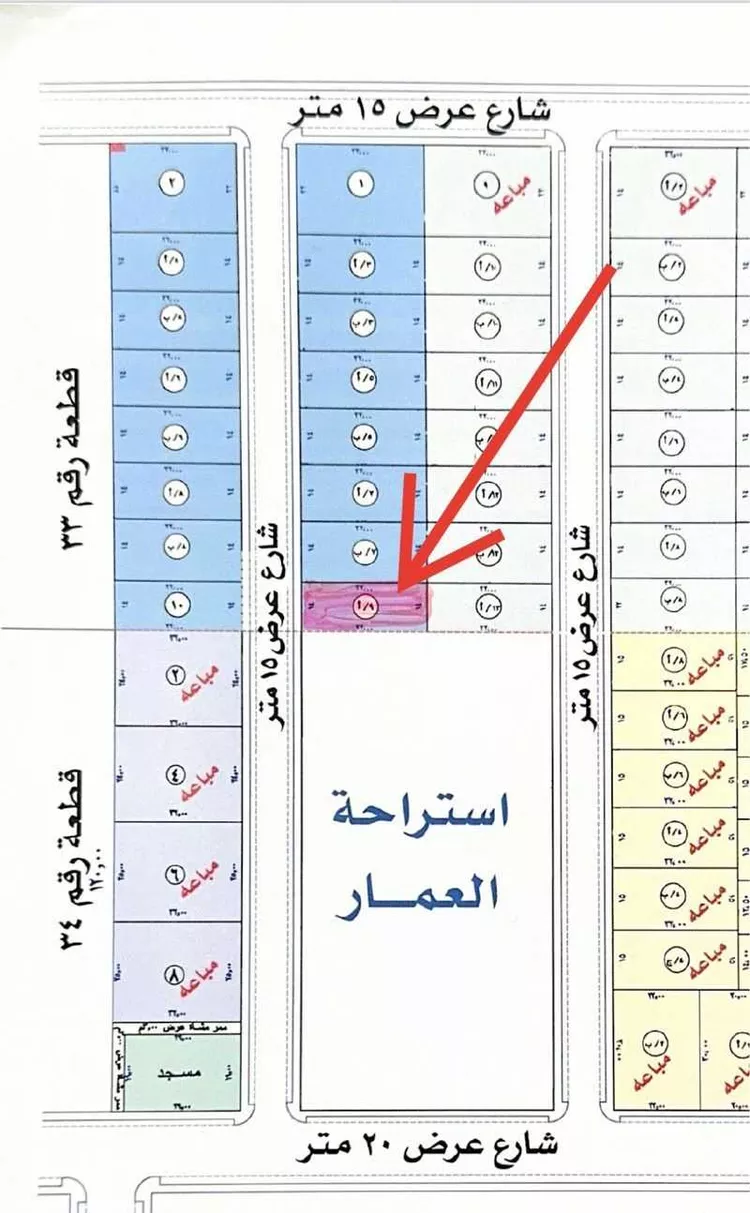 أرض للبيع في شارع الشقه العليا 1168, حي النور, مدينة بريده, منطقة القصيم صورة 4