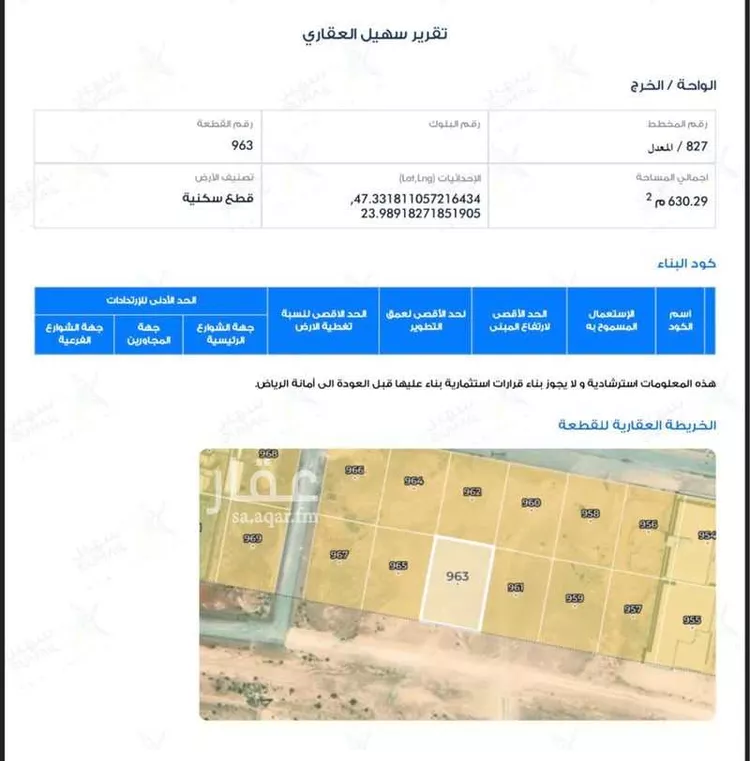 Land for Sale in Al Kharj Mishrif صورة 2